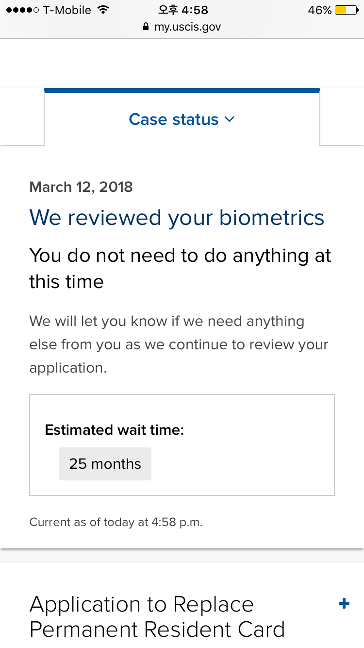 green card case is being actively reviewed by uscis