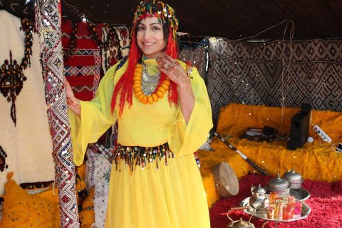 Playing dress up Berber costume