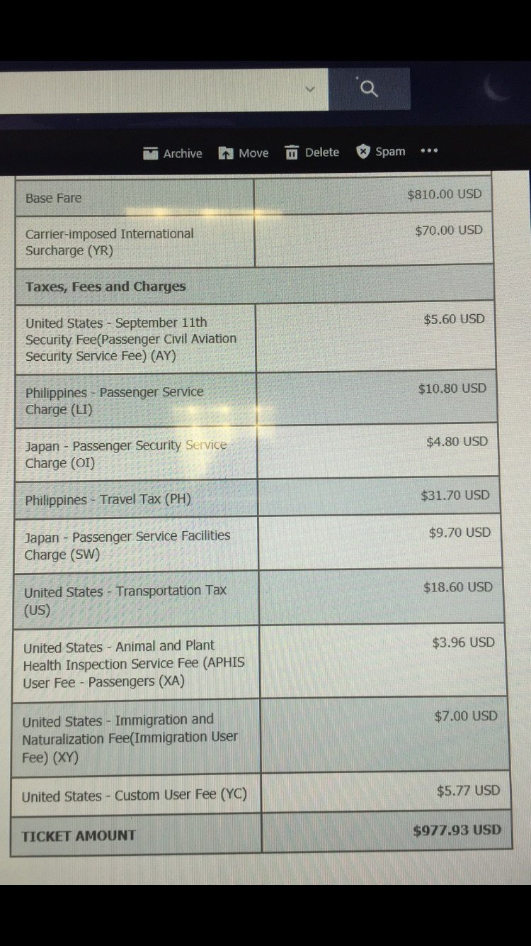 eva air travel tax philippines