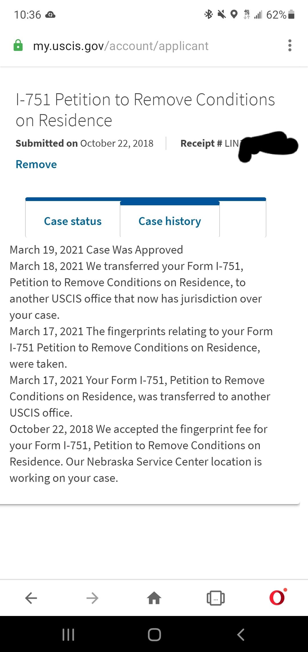 I 751 November 2018 Filers Removing Conditions On Residency General   Screenshot 20210319 103603 Opera .db645d8cf6923cdc56d82424c760c2f2 