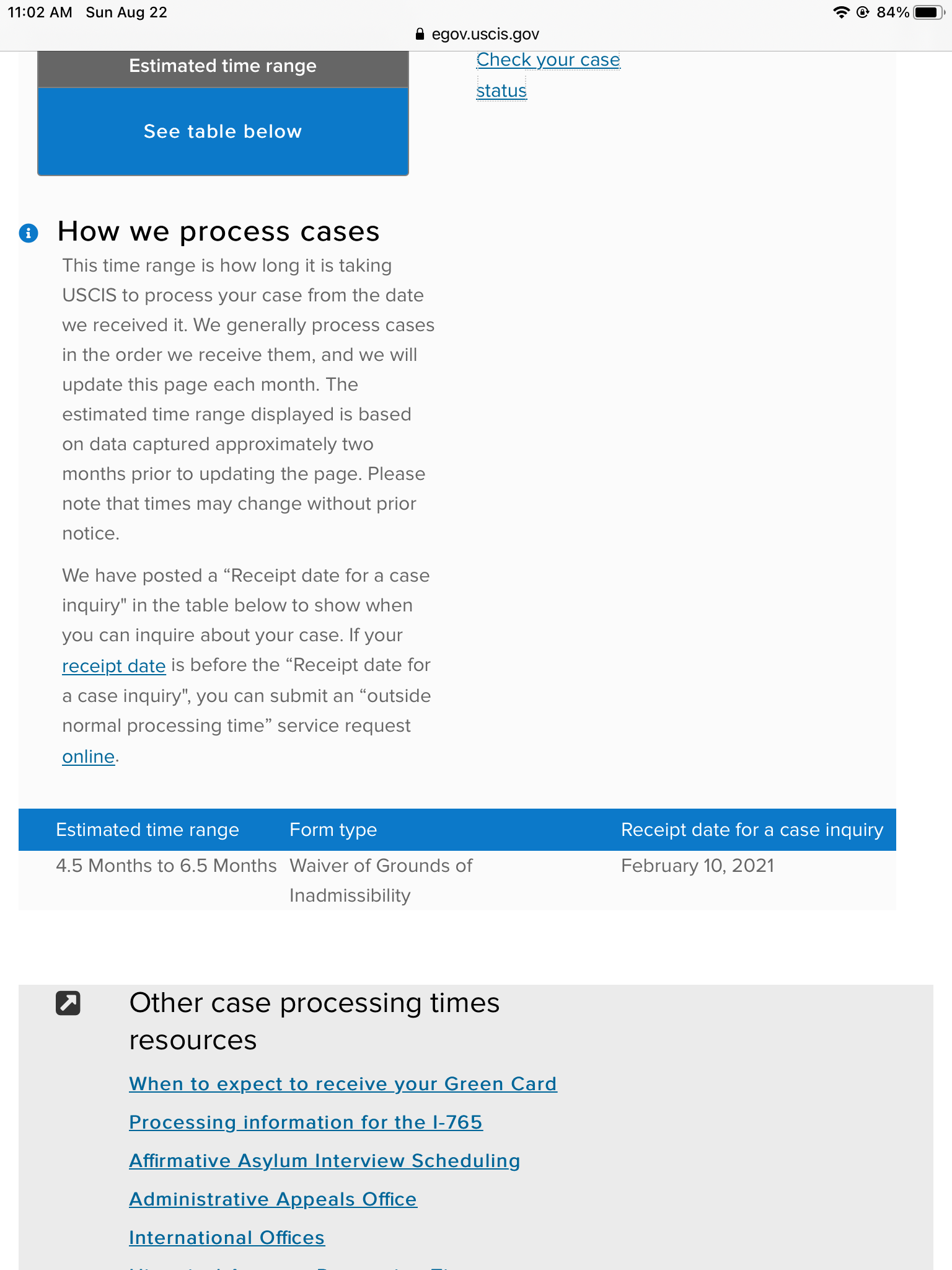 I601 (CIMT) Processing Times? Waivers (I601 and I212) and