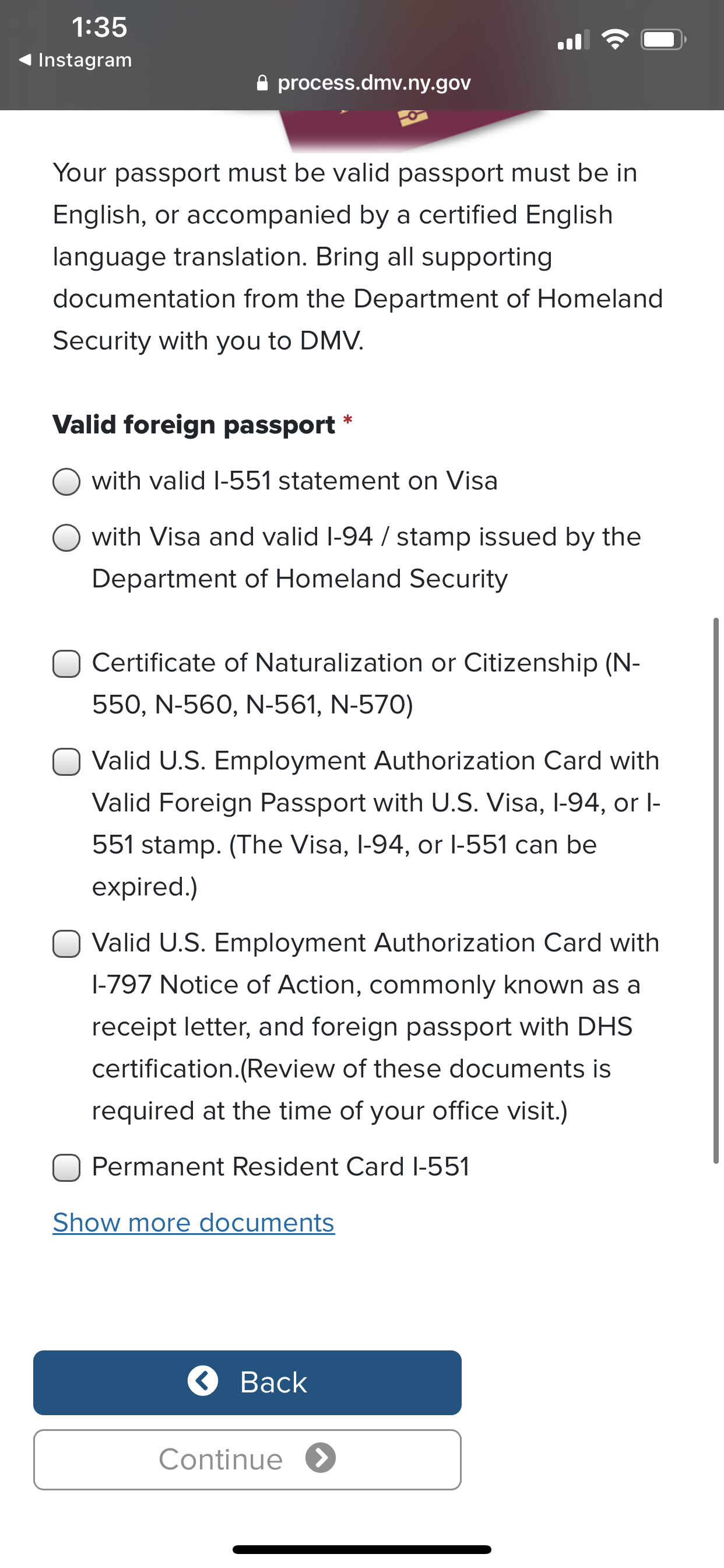 I485 interview evidence Adjustment of Status (Green Card) from K1