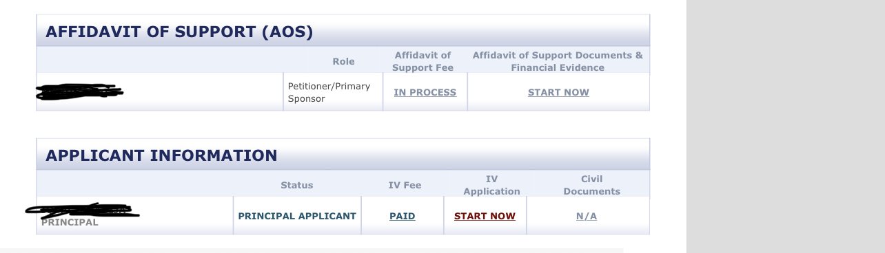 Unable To Pay AOS Fee NVC National Visa Center Dept Of State 